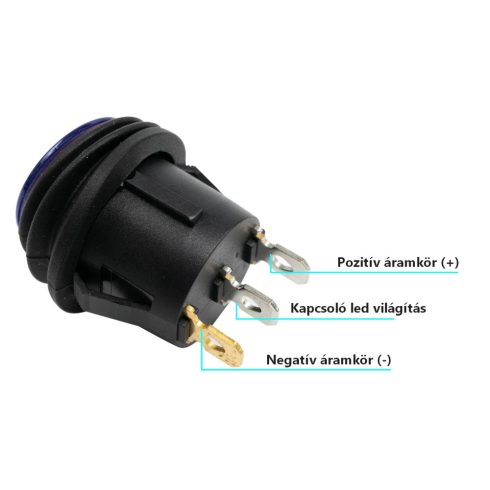 Vízmentes kapcsoló Kék ledes