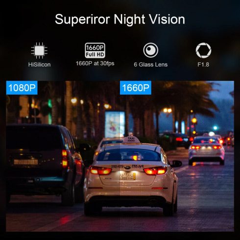 Menetrögzítő kamera első-hátsó