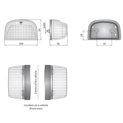 Univerzális index lámpa Bal-Jobb oldal
