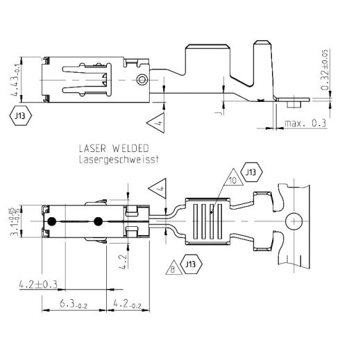 Injektor csatlakozó saru