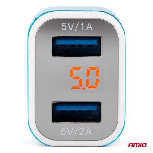 Szivargyujtós voltmérő 2 USB porttal