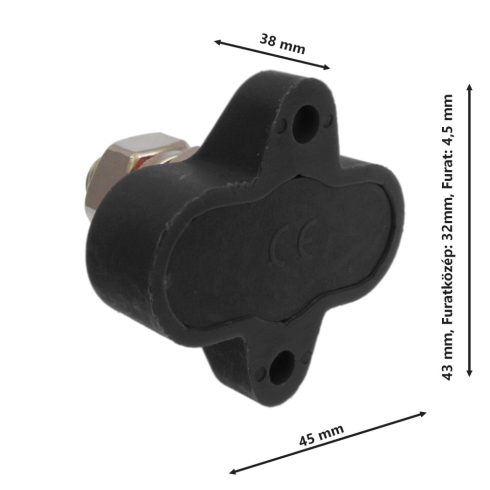 Vezeték elosztó M10 BUSBAR 150 A Fekete