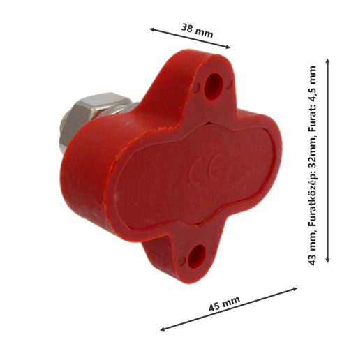 Vezeték elosztó M10 BUSBAR 150 A Piros