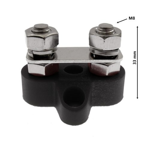 Vezeték elosztó BUSBAR M8*2 150A Fekete