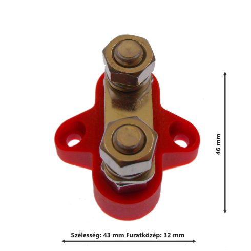 Vezeték elosztó BUSBAR M8*2 150A Piros