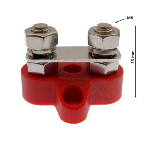 Vezeték elosztó BUSBAR M8*2 150A Piros