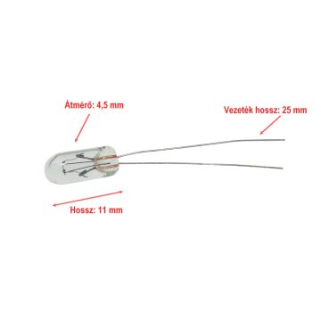 Rizs izzó 12V 4,5x11