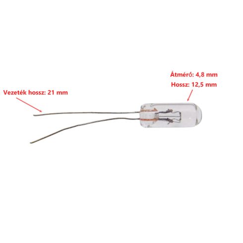 Rizs izzó 12V 4,8*12,5 mm