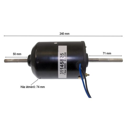 Utastér ventilátor motor 12V