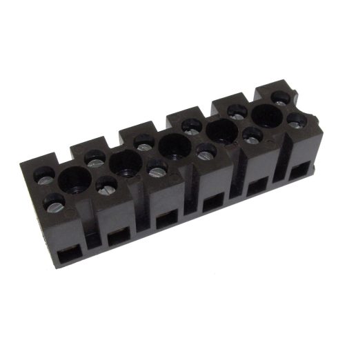 Bakelit sorkapocs 2,5 mm2-vezetékhez 6 tagú