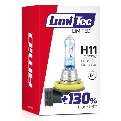 H11 izzó 12V 55W +130% Lumitec