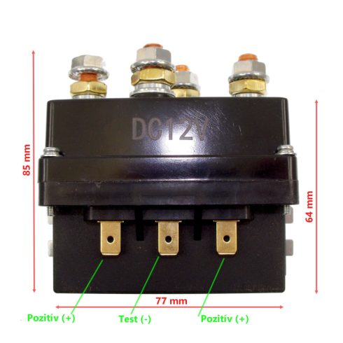 Nagyáramú relé csörlőhöz 12V 500A
