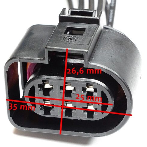 6 pólusú Bosch csatlakozó 1J0973733