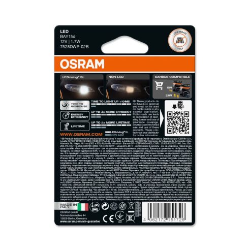 OSRAM LEDRIVING SL 7528DWP P21/5W 2DB/BLISZTER FEHÉR