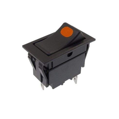 Kapcsoló 12V sárga led visszajelzővel