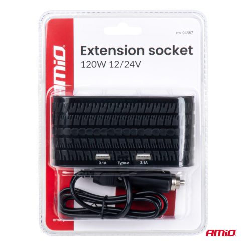 Szivargyujtó elosztó 4-es USB töltővel