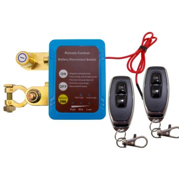 Akkusarura szerelhető áramtalanító távirányítóval