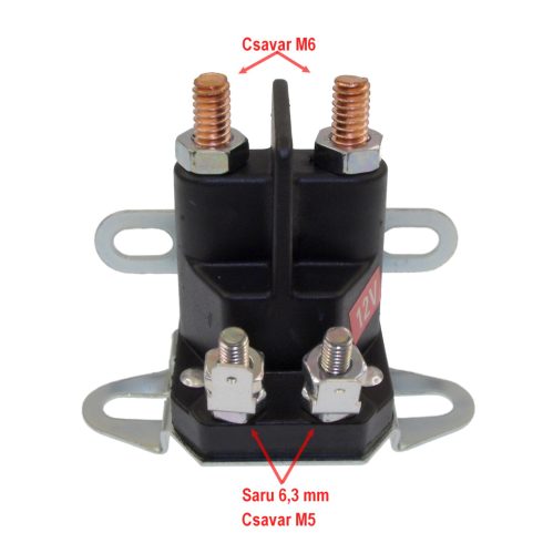Fűnyíró önindító behúzótekercs relé 12V