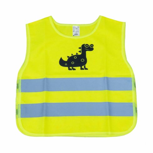 Láthatósági mellény gyerekeknek Dinoszaurusz sárga