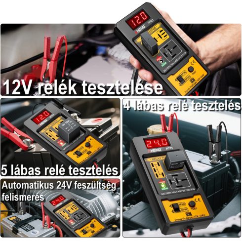 Relé teszter 12/24 Volt