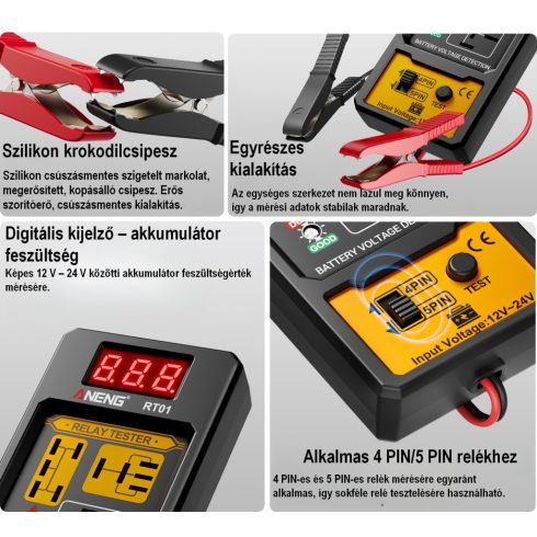 Relé teszter 12/24 Volt