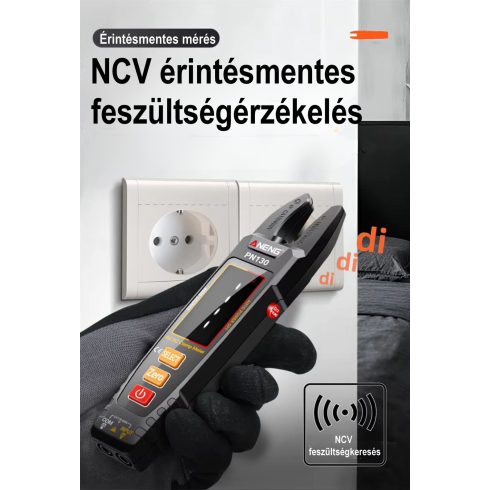 Intelligens digitális lakatfogós multiméter AC/DC 100A