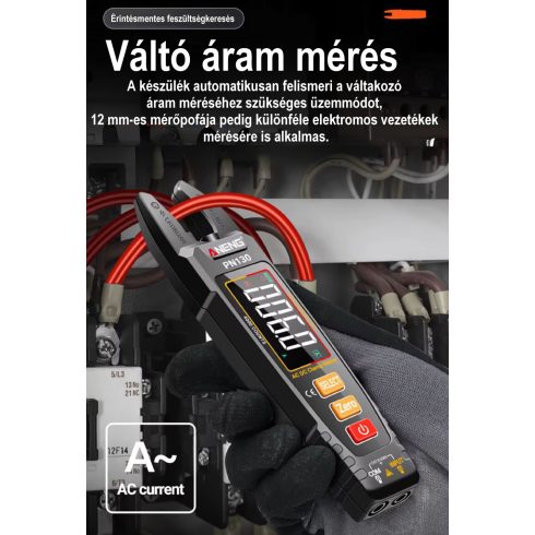 Intelligens digitális lakatfogós multiméter AC/DC 100A