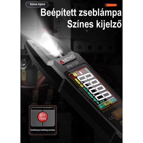 Intelligens digitális lakatfogós multiméter AC/DC 100A