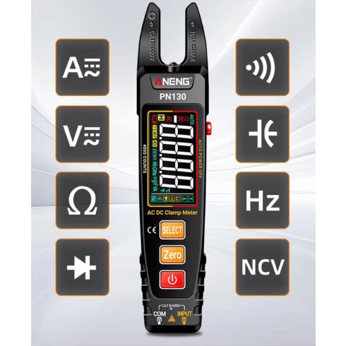 Intelligens digitális lakatfogós multiméter AC/DC 100A