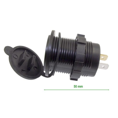 Beépíthető USB töltő zöld világítással