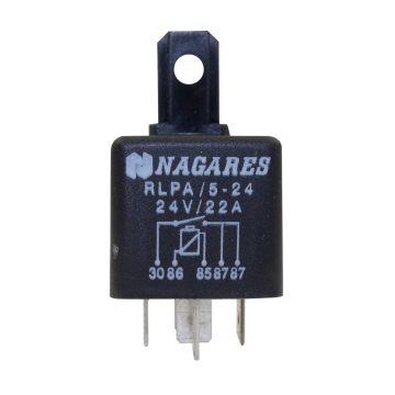 Relé 24V 5 lábú 22A fordított