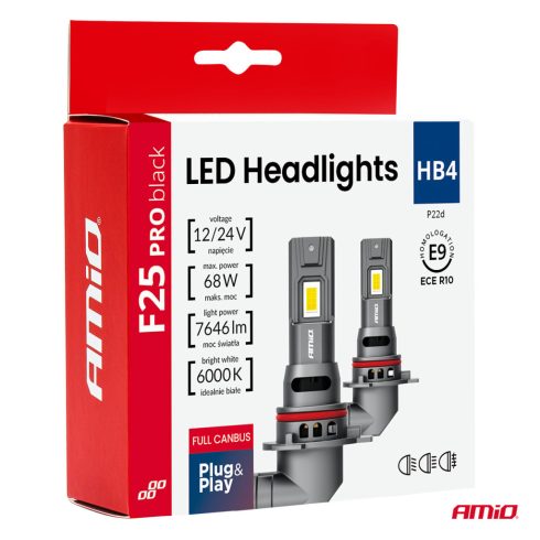 Led HB4 helyére 68W F25 Pro Black