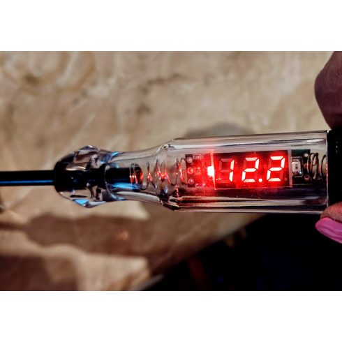 Digitális Autós Feszültségvizsgáló és Polaritás Jelző (DC 3-90V)