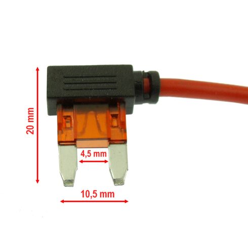 Biztosíték Adapter (Mini villás méret 10A)