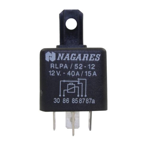 Relé 12V 5 lábú 40/15A Fordított MR75