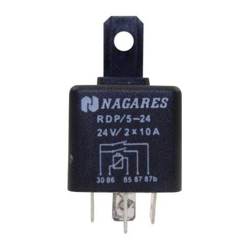 Relé 24v 5 lábú 2X10A