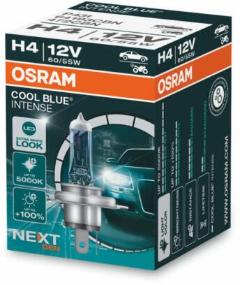 H4 12V 60/55W Osram 5000 K +100% cool blue intense 